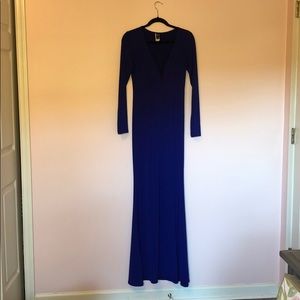 Long Royal Blue Evening Dress